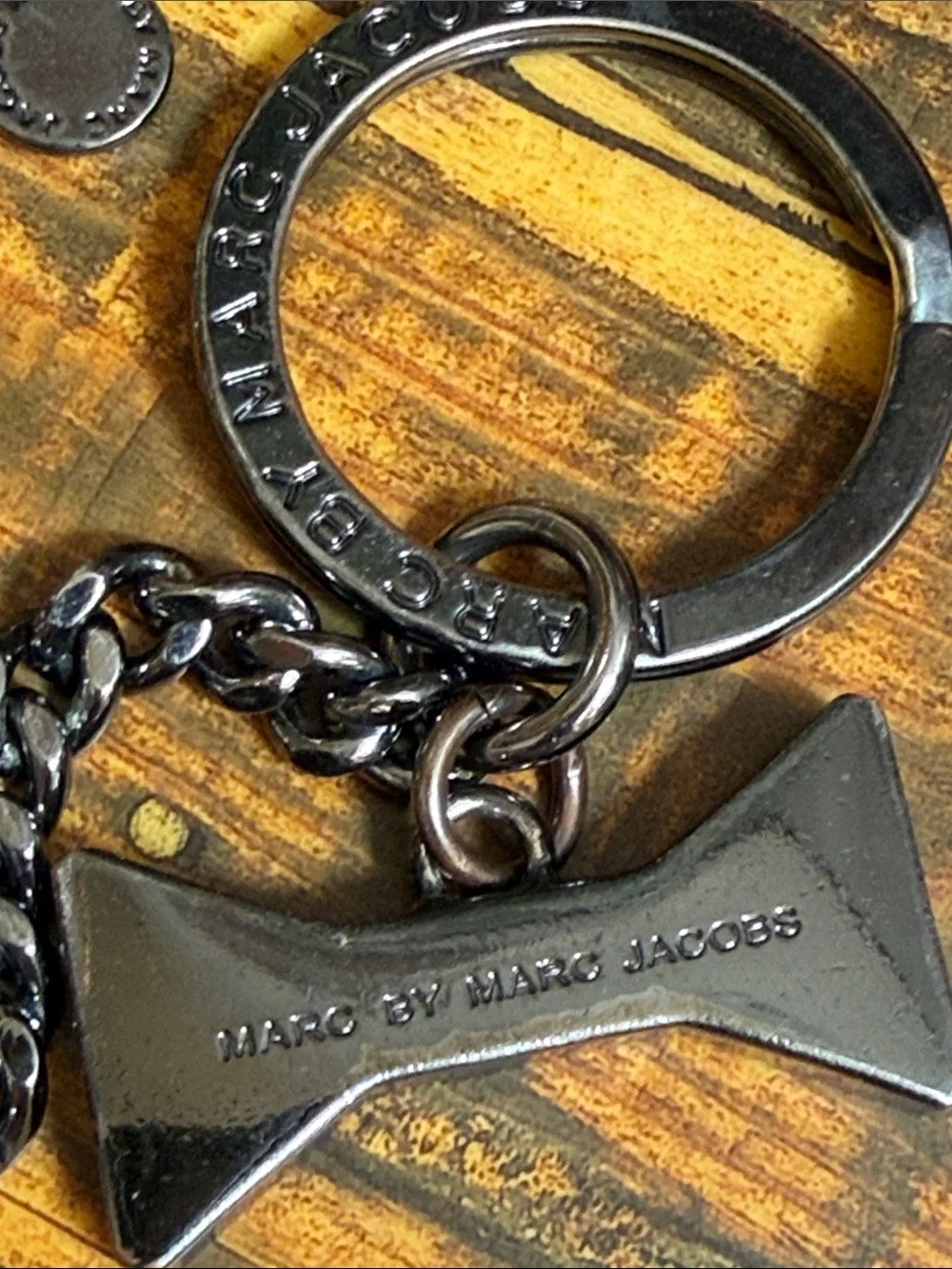 Marc by Marc Jacobs Gunmetal Bow Charm Key Ring Bag Charm